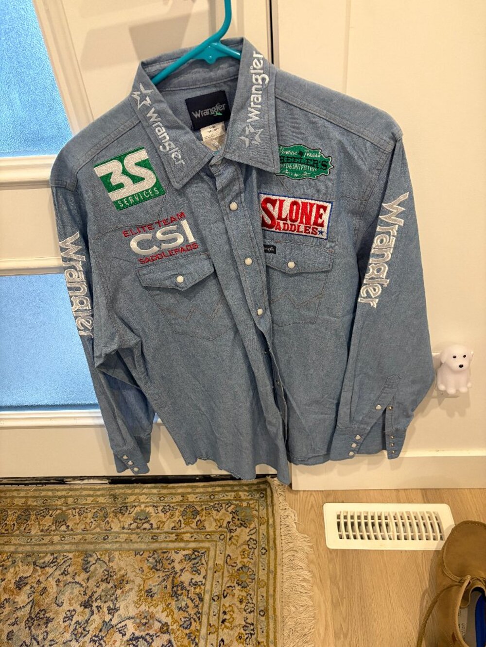 Scott Snedecor Steer Roping Contestant Shirt – George Strait Wrangler – Large